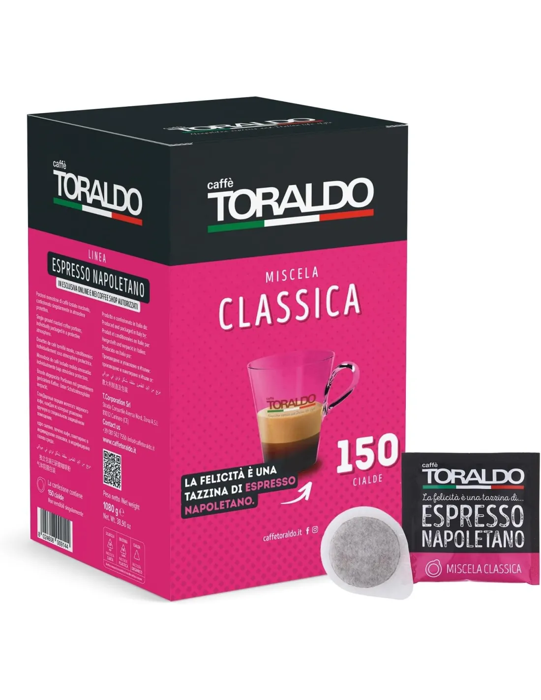 ☕ Caffè Toraldo Miscela Classica – 150 Cialde Espresso Napoletano