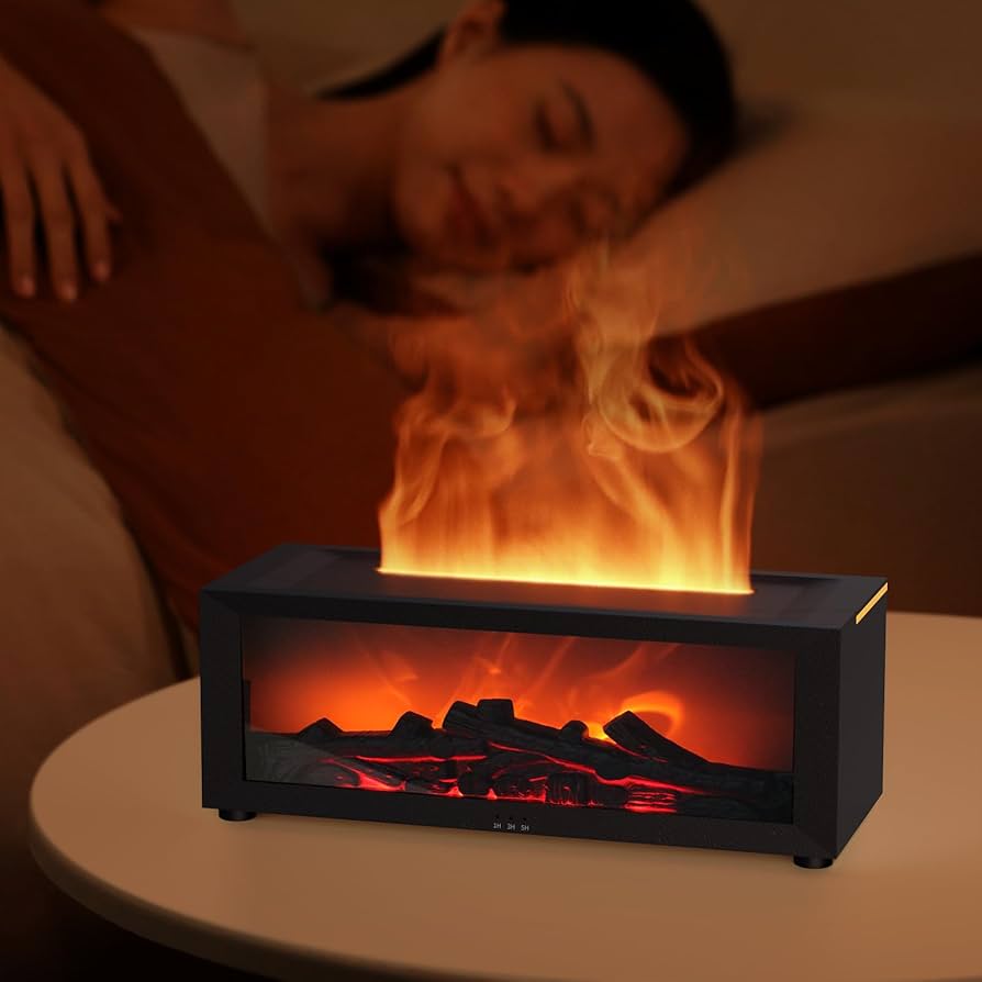 🌿 Diffusore di Aromi Mulin – Effetto Fiamma con Illuminazione RGB
