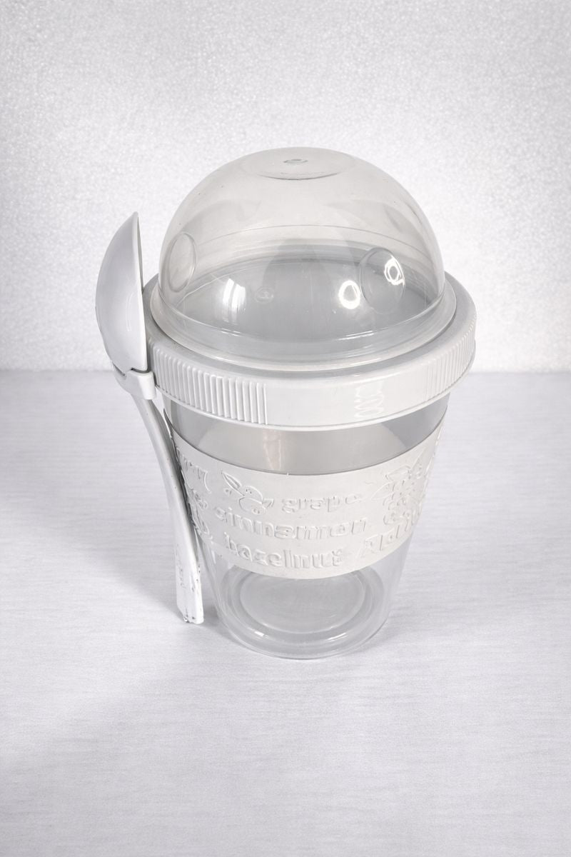 🥗 Porta Frutta 600 ml – Contenitore Riutilizzabile con Cucchiaino