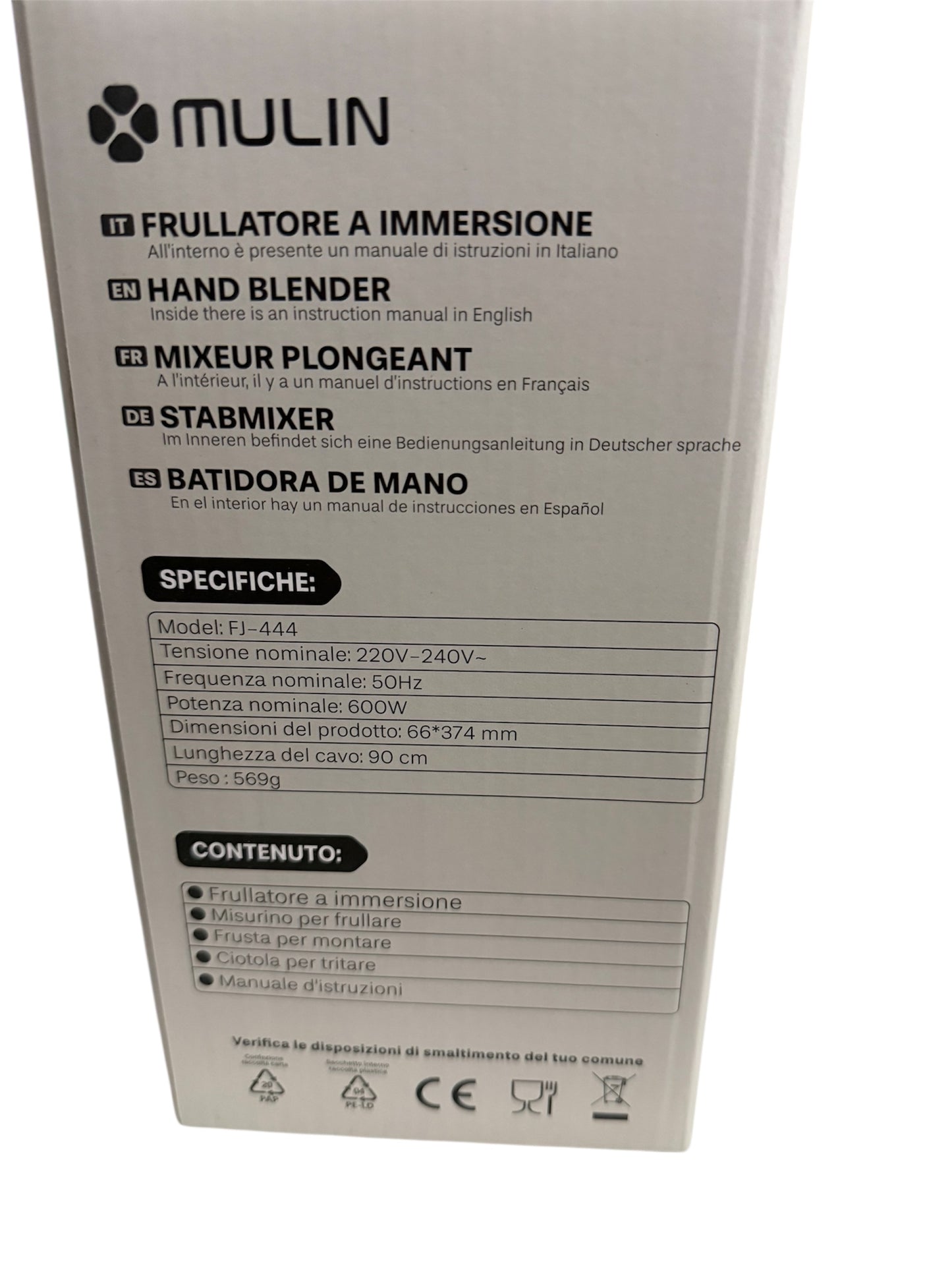 🥣 Frullatore a Immersione – Set 4 in 1