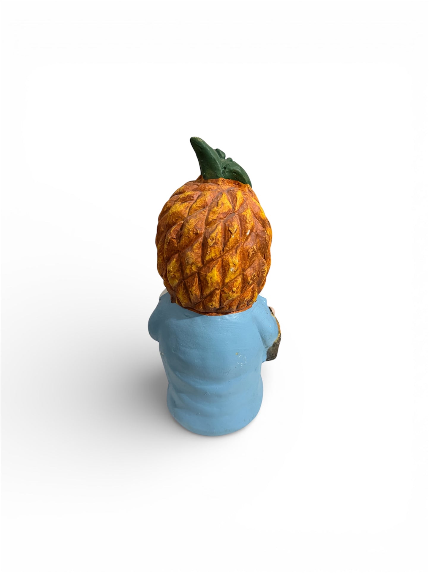 Gnomo Decorativo con Testa di Ananas – Edizione Tropicale ALTO 35 CM