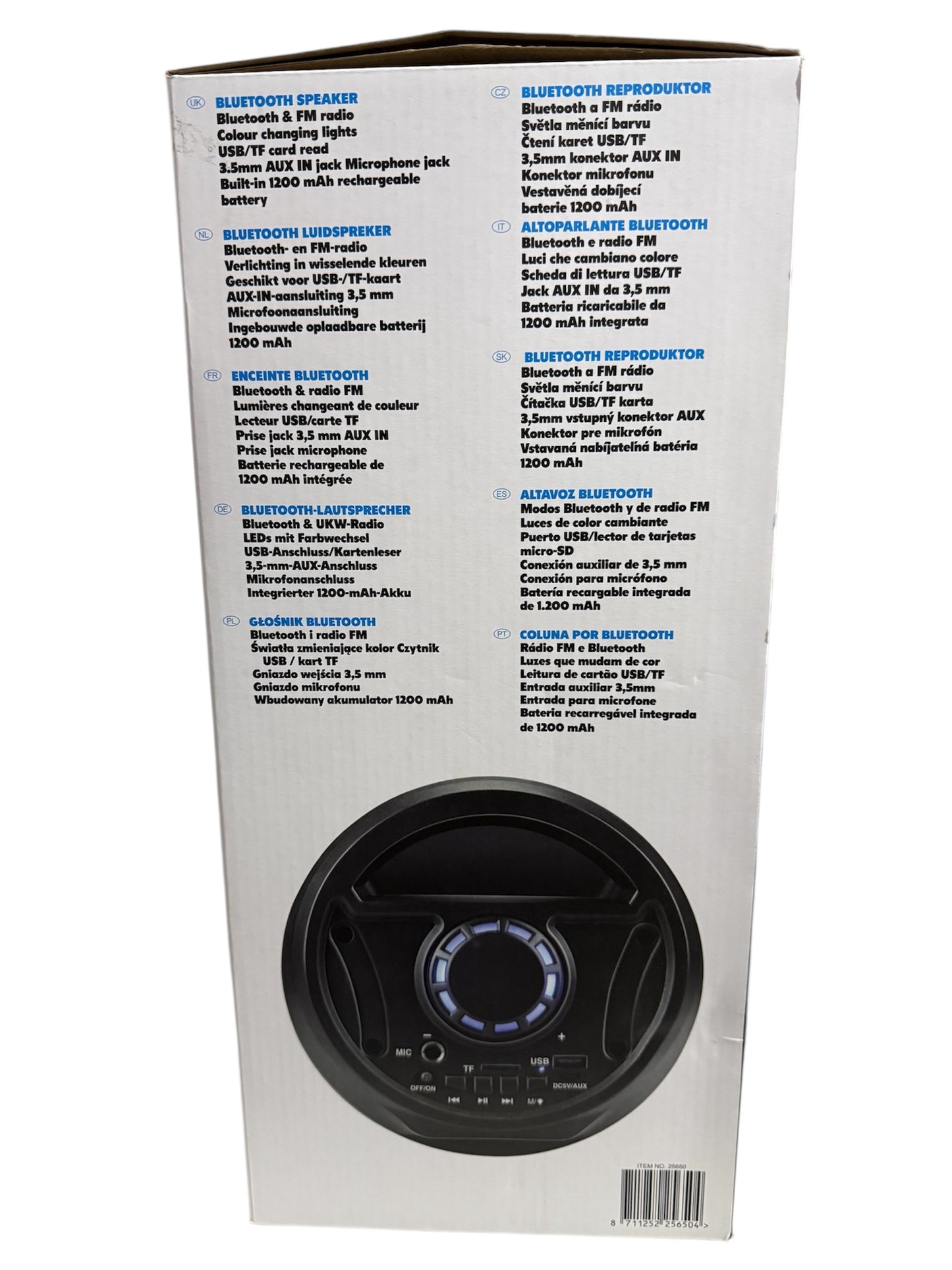 🔊 Cassa Bluetooth Portatile Wireless 10W con Luci LED RGB