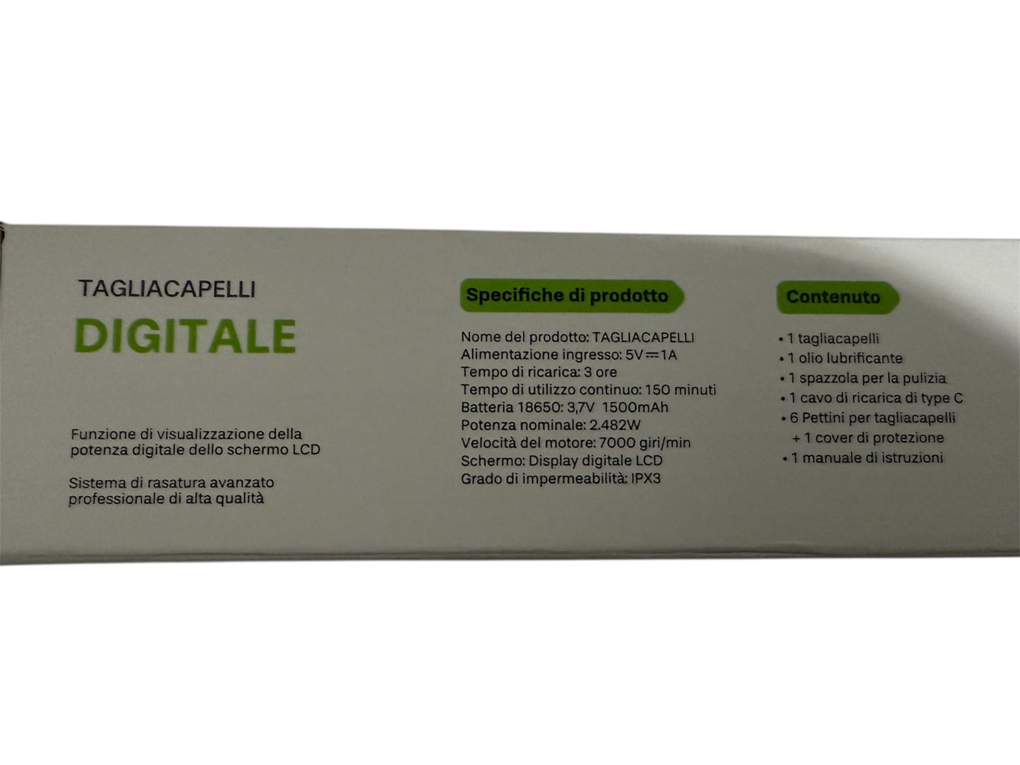 ✂️ Tagliacapelli Digitale MULIN – Professionale e Ricaricabile