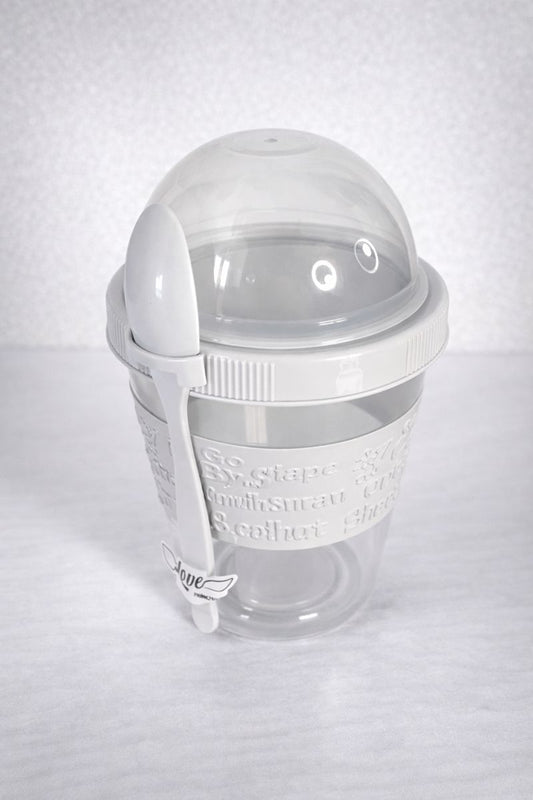 🥗 Porta Frutta 600 ml – Contenitore Riutilizzabile con Cucchiaino