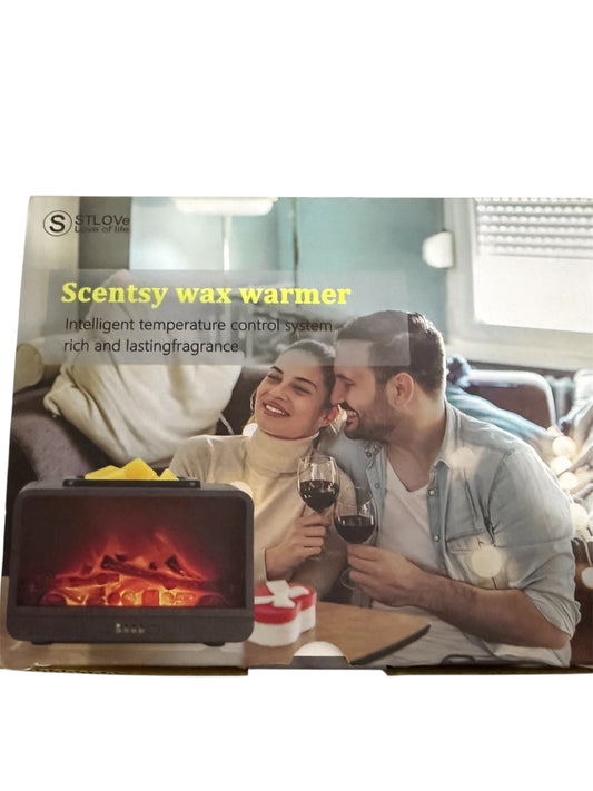 🔥 Scentsy Wax Warmer – Bruciatore Elettrico per Cera Profumata Effetto Camino