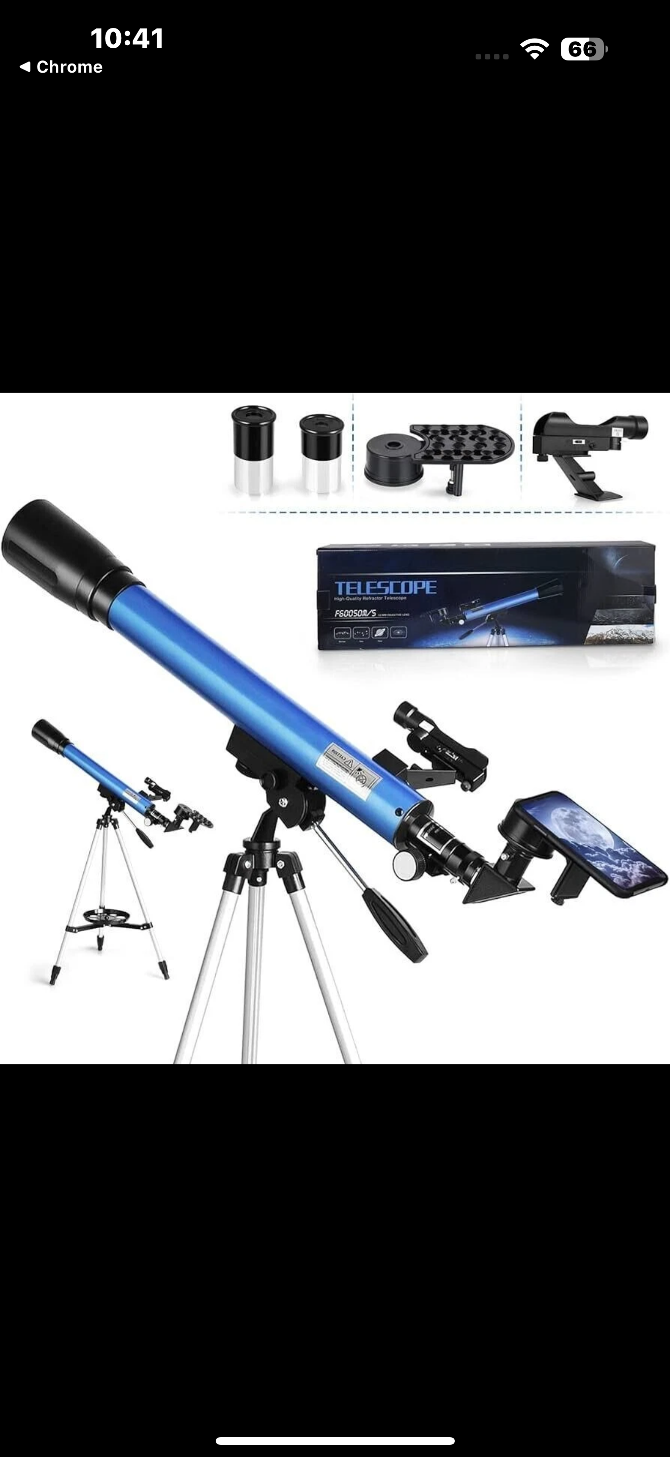 🔭 Telescopio Astronomico su Treppiede con Supporto Smartphone – Kit Completo per Osservazione