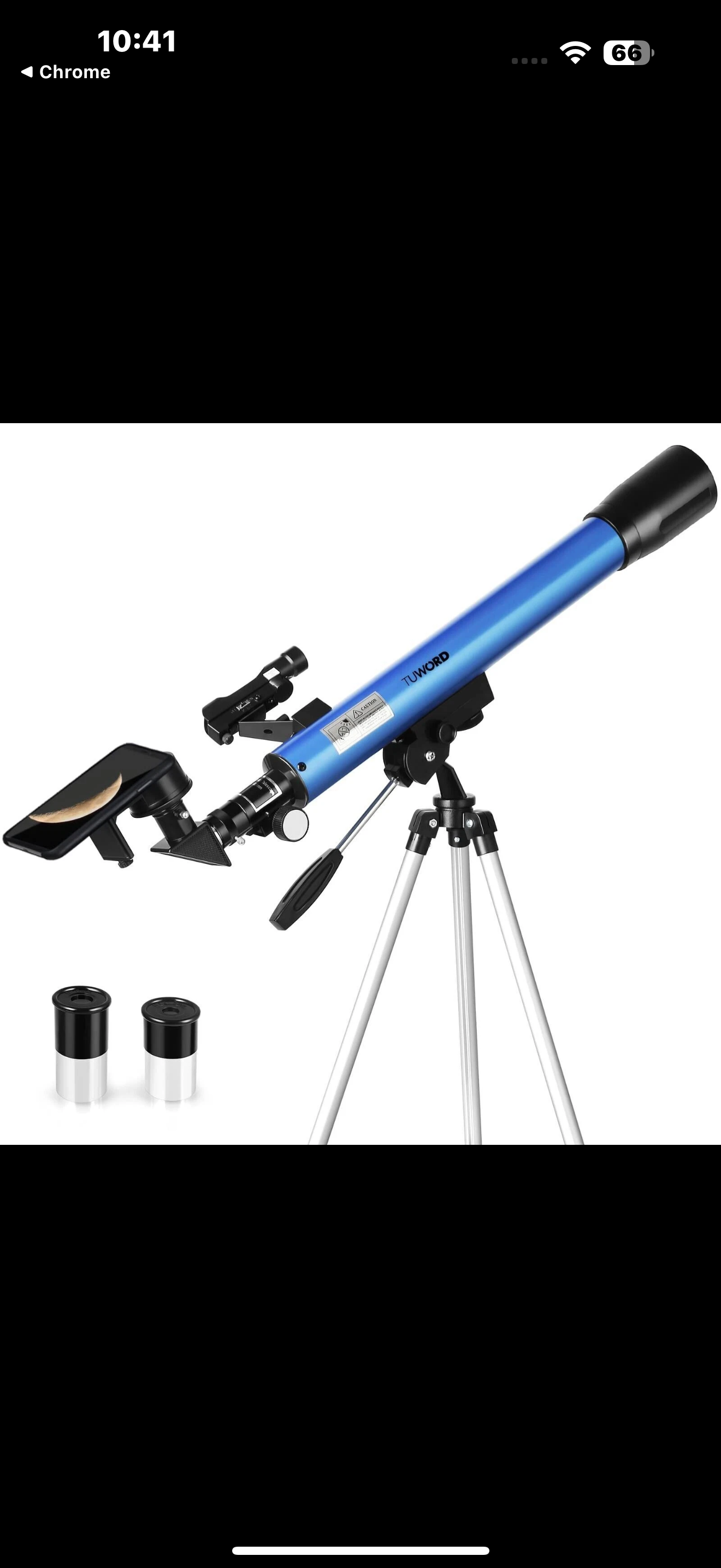 🔭 Telescopio Astronomico su Treppiede con Supporto Smartphone – Kit Completo per Osservazione