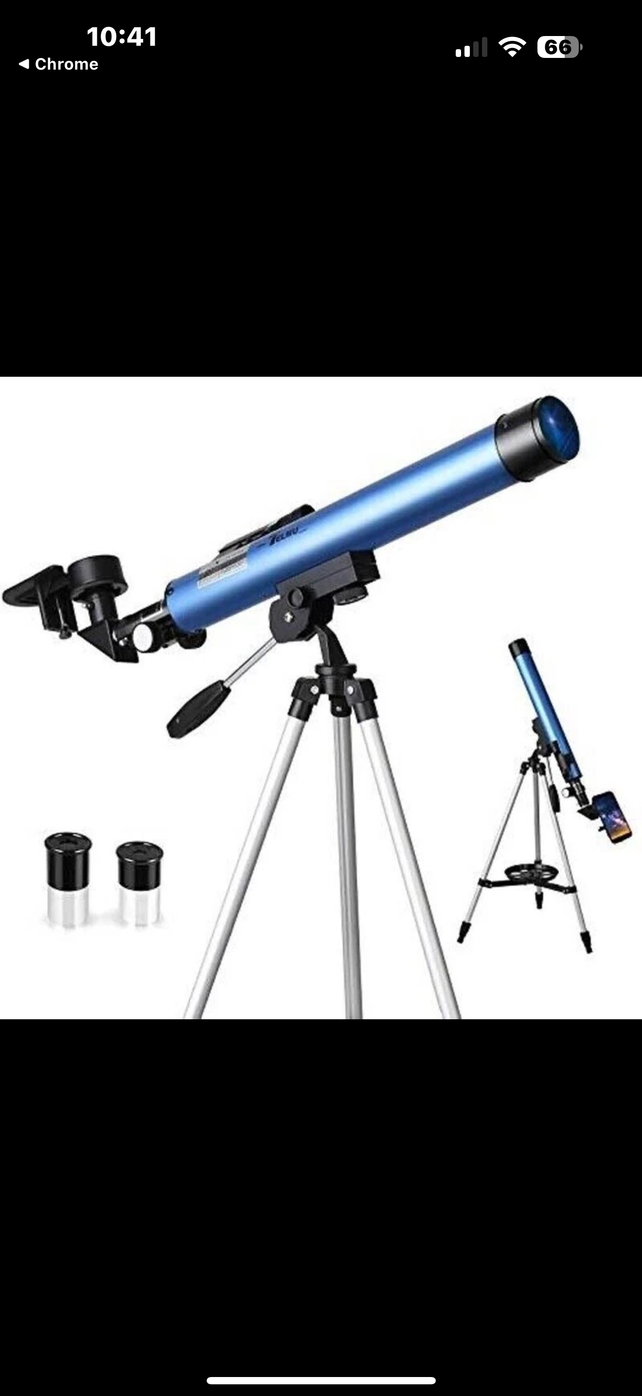🔭 Telescopio Astronomico su Treppiede con Supporto Smartphone – Kit Completo per Osservazione