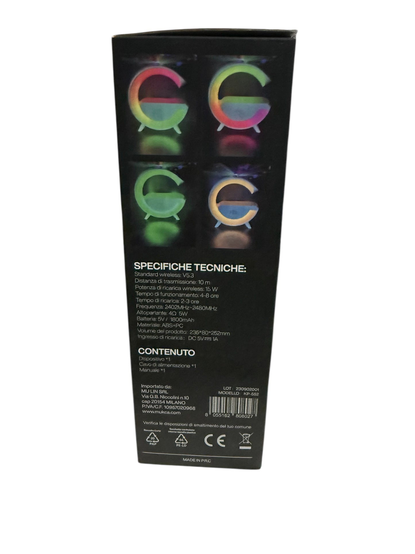 🔊 Speaker Bluetooth RGB Multifunzione – 4 Modalità di Riproduzione