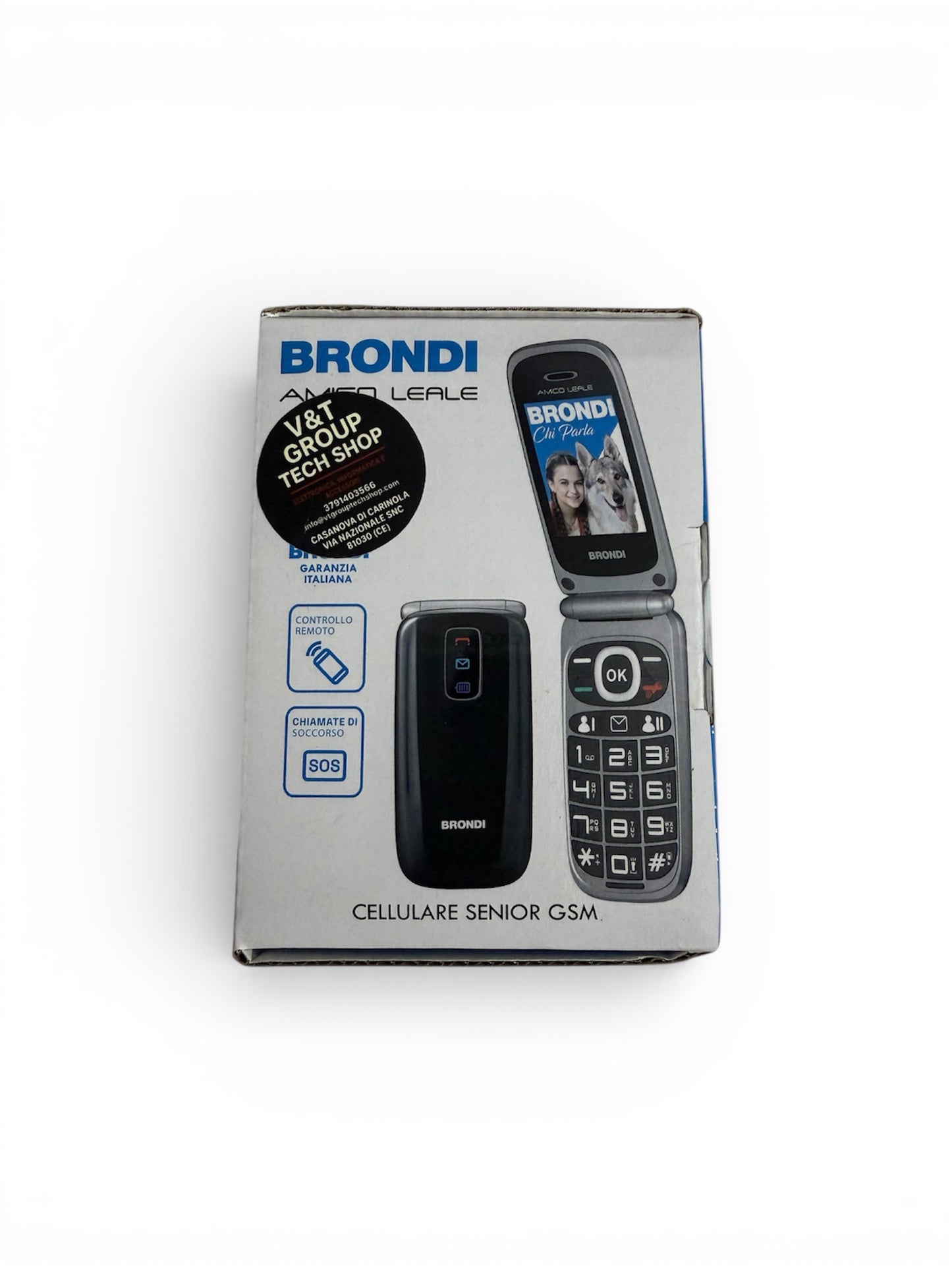 📞 Brondi Amico Leale – Cellulare Senior a Conchiglia con Tasto SOS