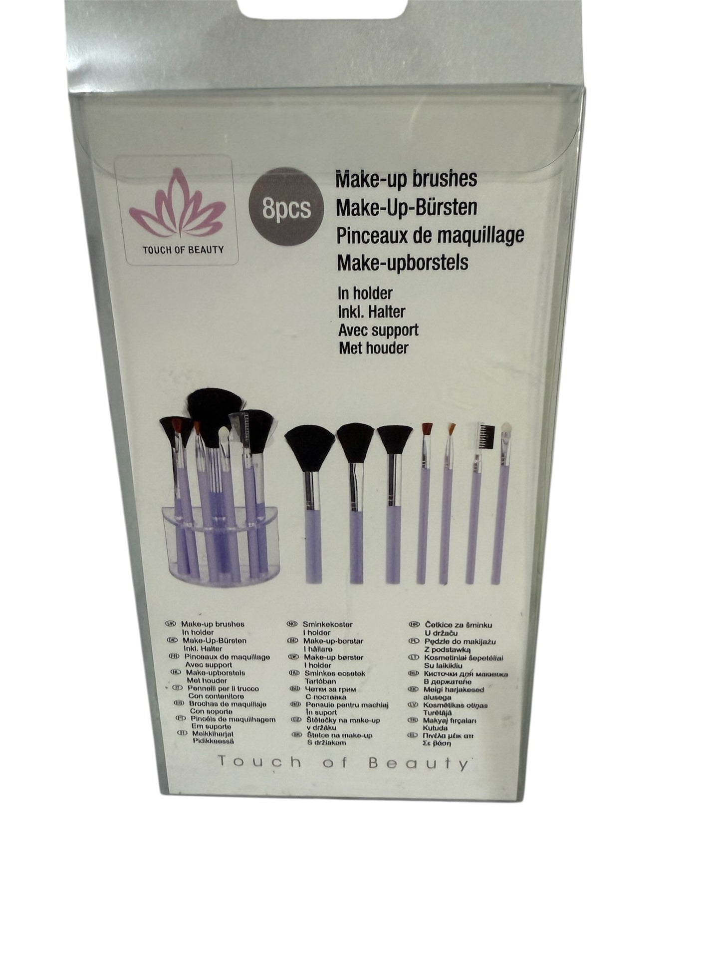 💄 Set Pennelli Trucco 8 Pezzi con Porta Pennelli – Make-Up Professionale