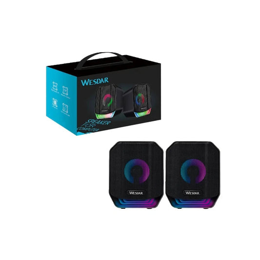 🔊 Casse Speaker per Computer WESDAR con Luci LED RGB